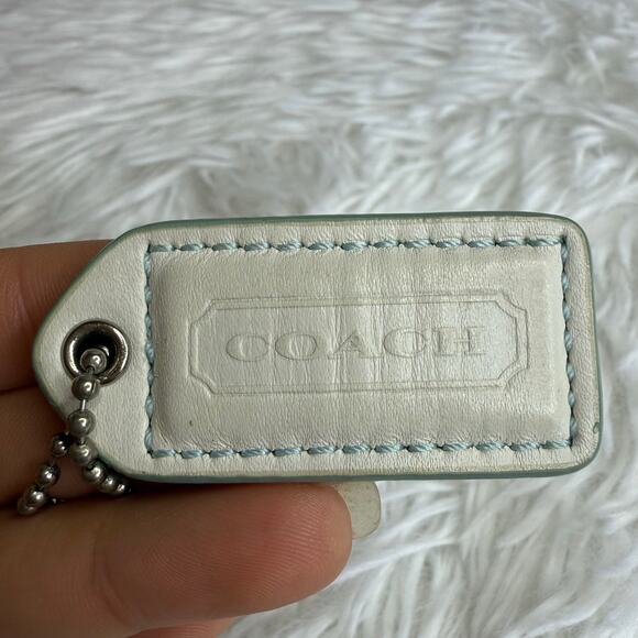 1.5" y2k COACH Vintage Fob Bag Charm Hang tag Hangtag - Picture 1 of 2